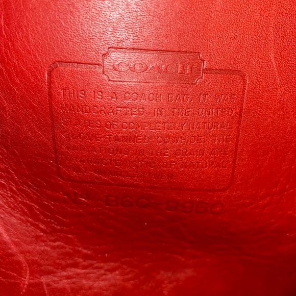 Vintage Coach Red Leather Daypack Backpack No. 9960 - Picture 4 of 4